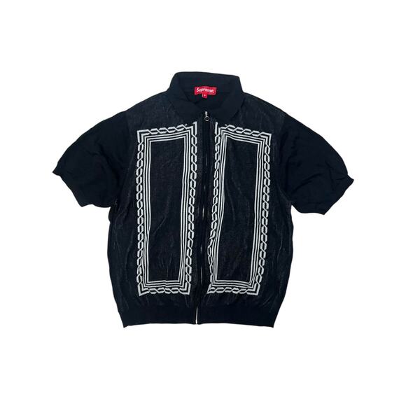 Supreme SS17 Weave Knit Zip Up Polo - Picture 1 of 5